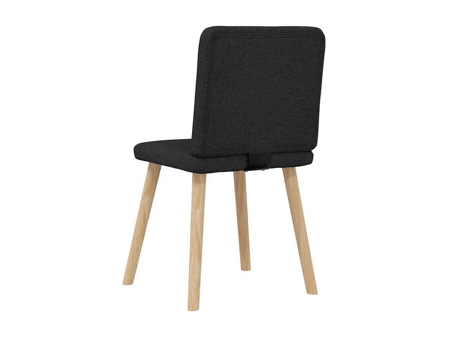 Eetkamerstoelen set van 6 zwarte stof