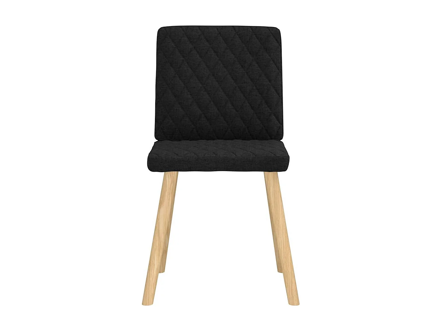 Juego de 6 sillas de comedor de tela negra