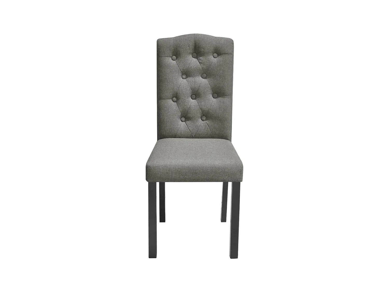 Chaises à manger lot de 4 gris tissu