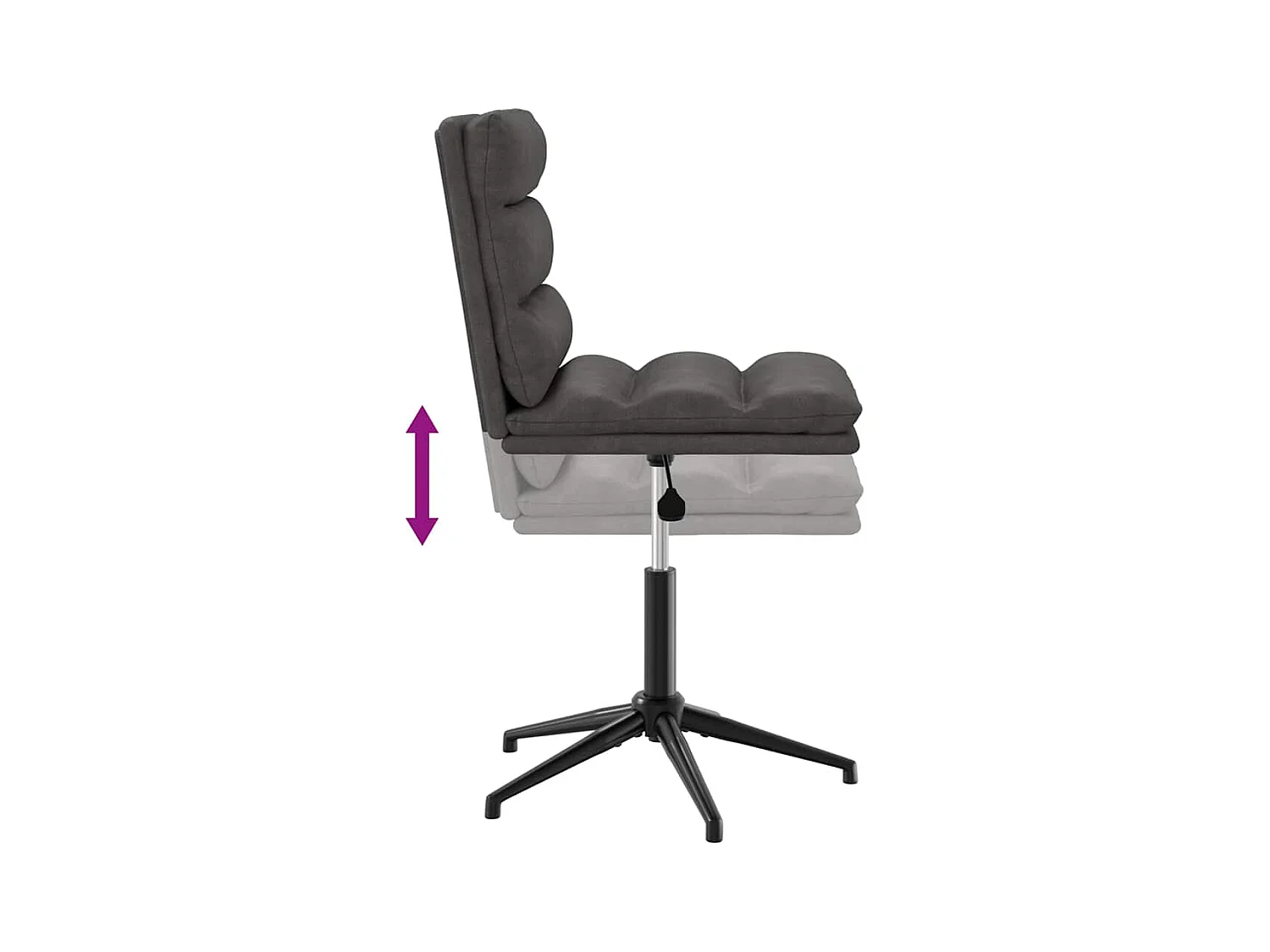 Chaise de salle à manger Noir Similicuir