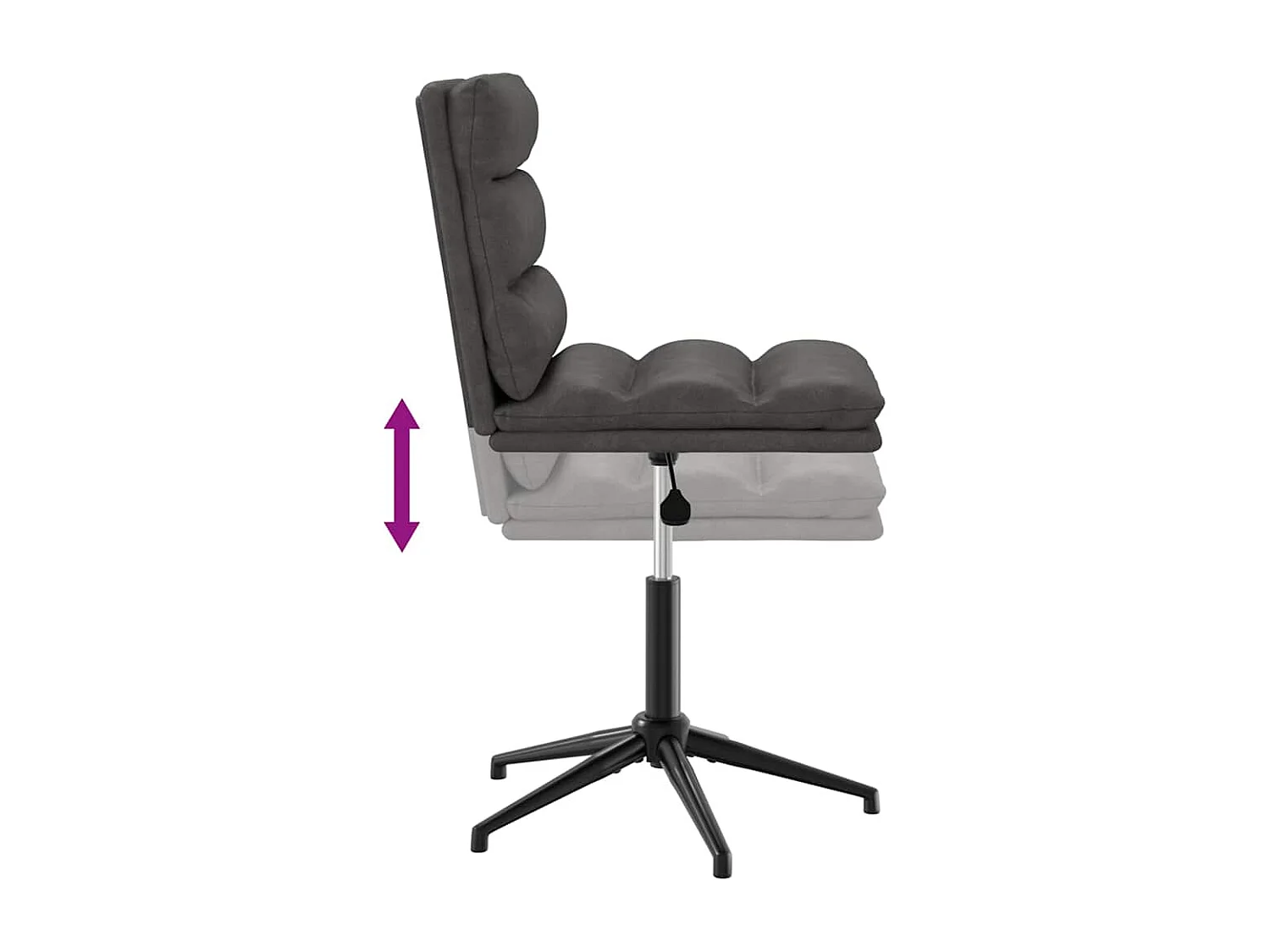 Chaise de salle à manger Noir Similicuir