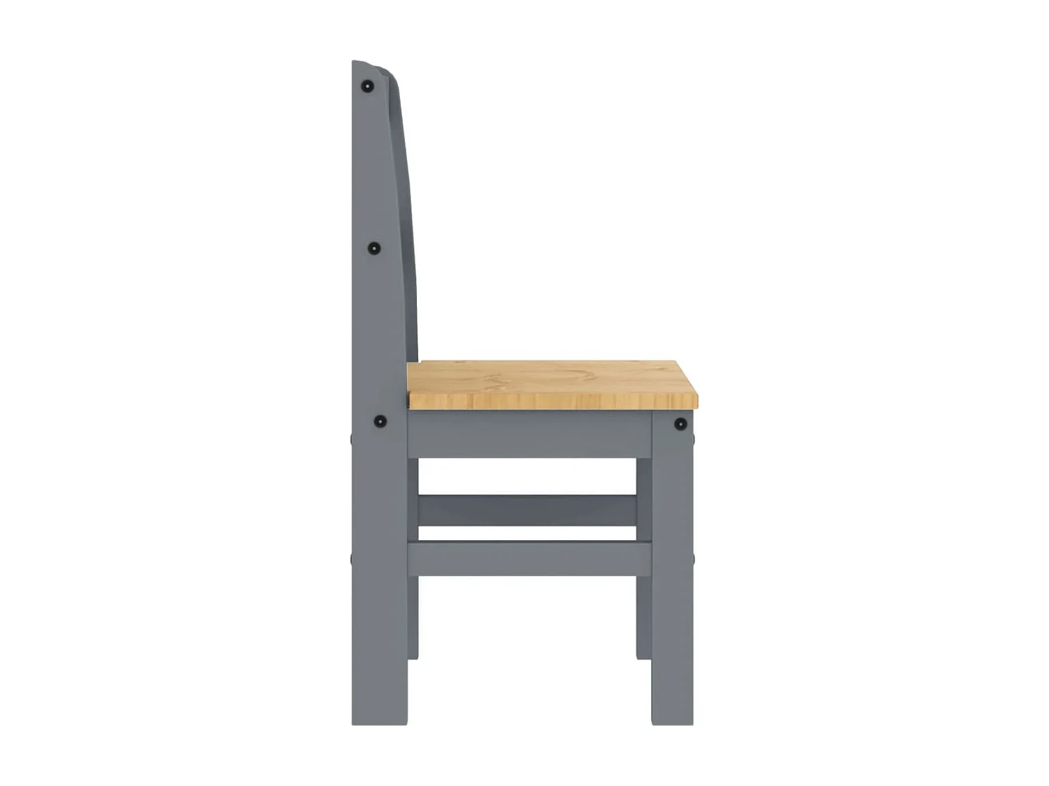 Chaises à manger lot de 2 Panama gris bois massif de pin