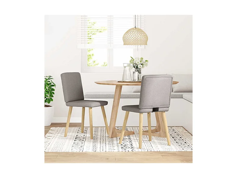 Eetkamerstoelen set van 2 taupe stof