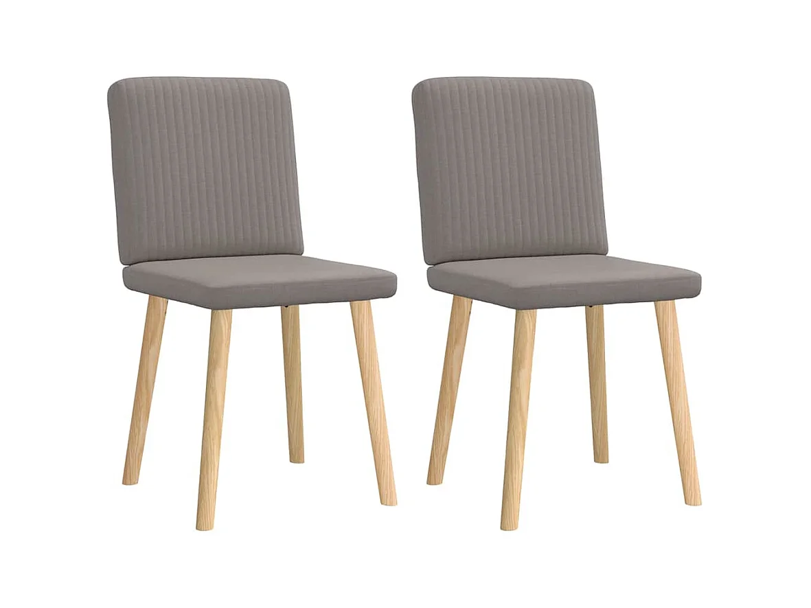 Eetkamerstoelen set van 2 taupe stof
