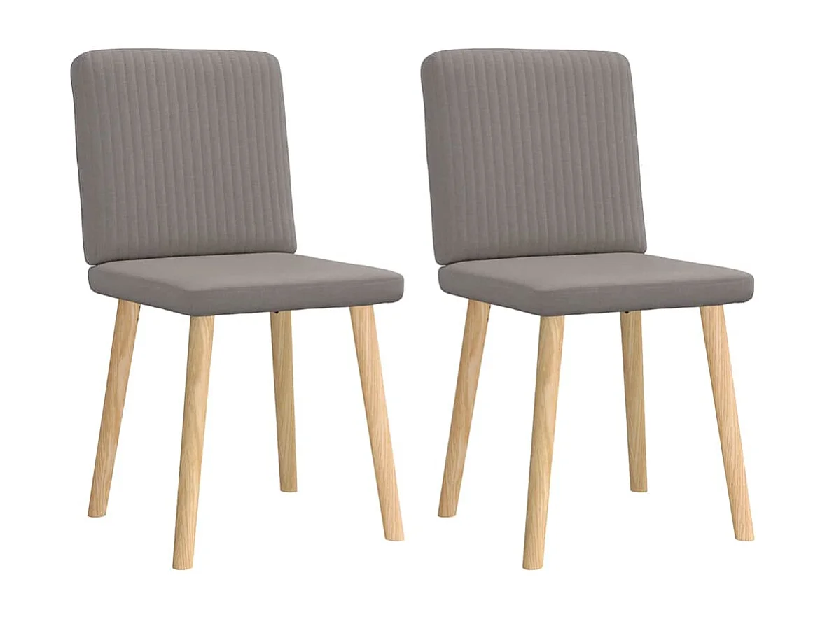 Chaises à manger lot de 2 taupe tissu