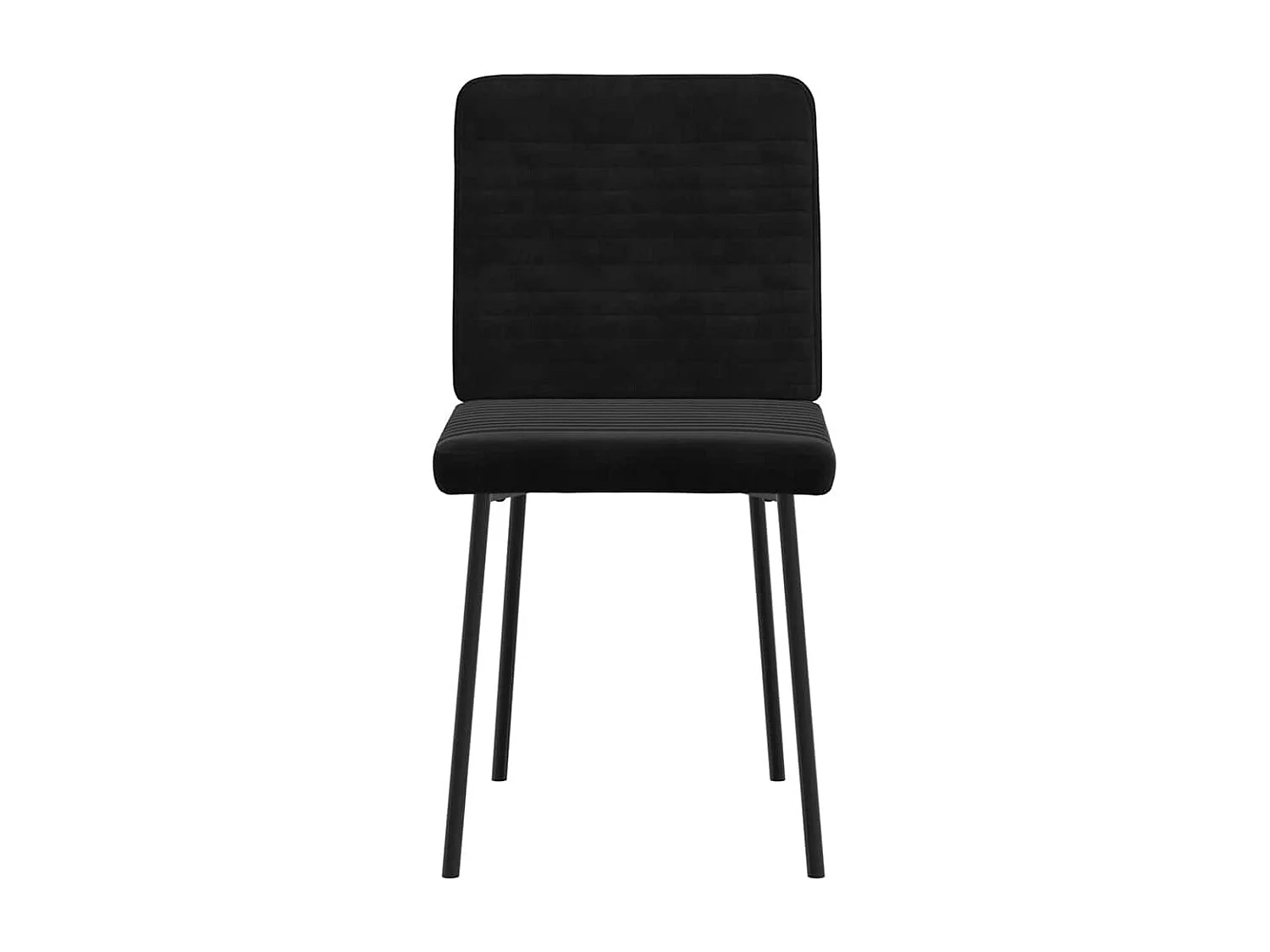 Chaises à manger lot de 2 Noir Velours