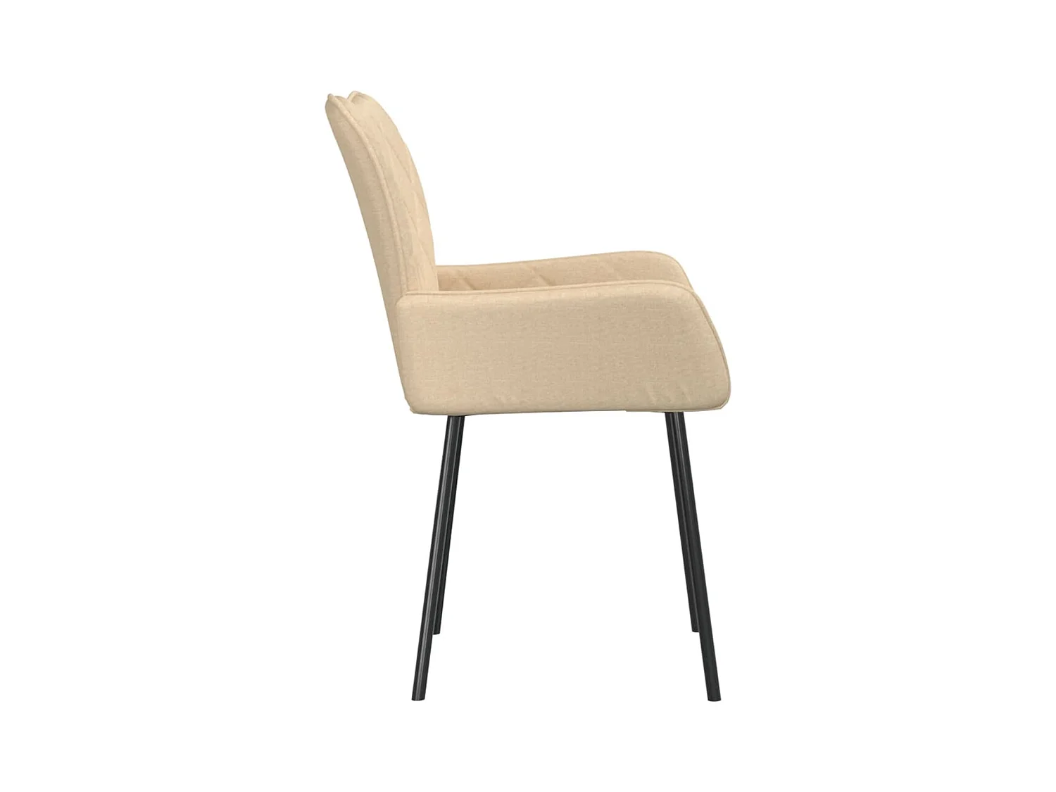 Chaises à manger lot de 2 crème tissu