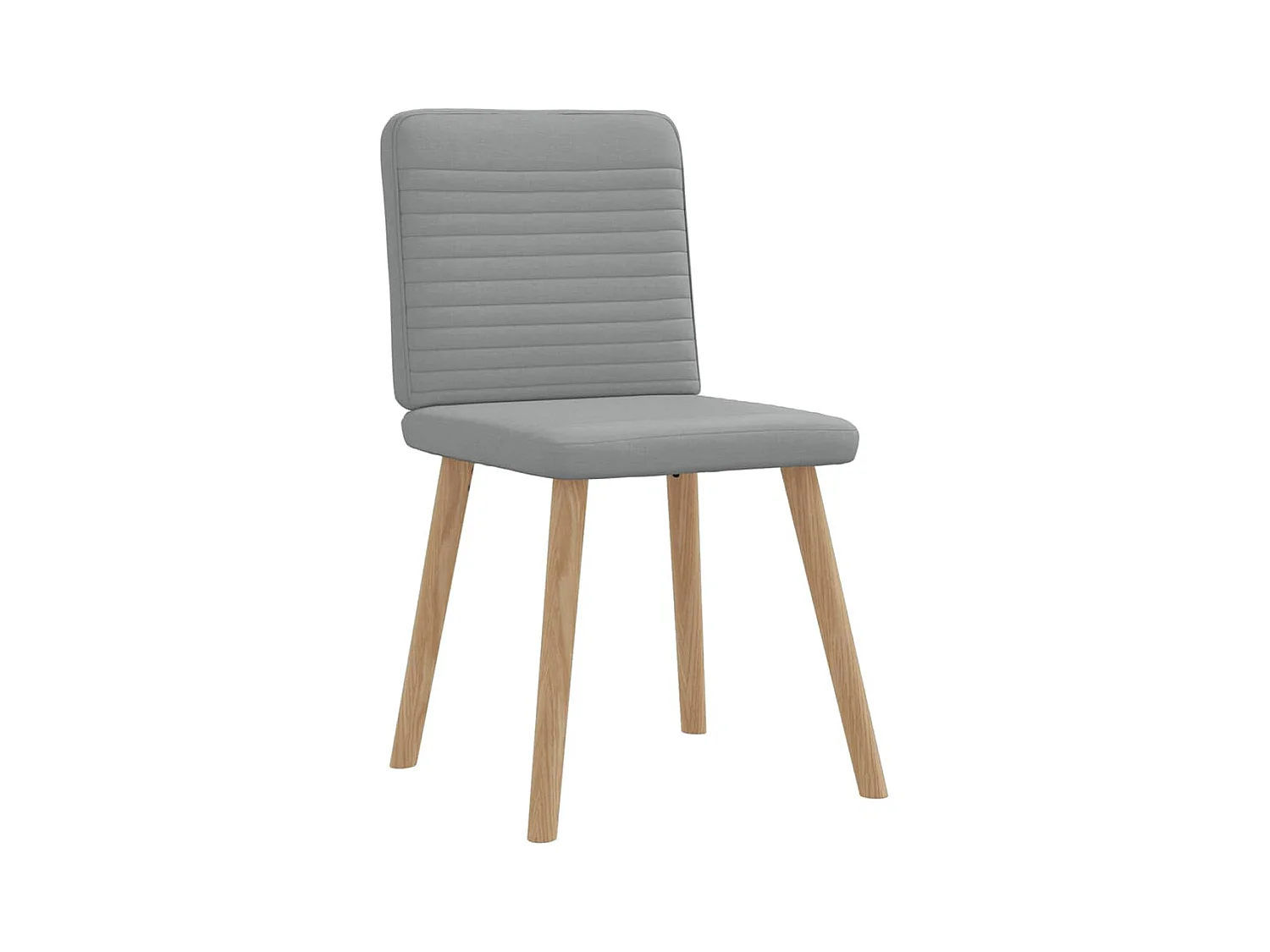 Chaises à manger lot de 4 gris clair tissu