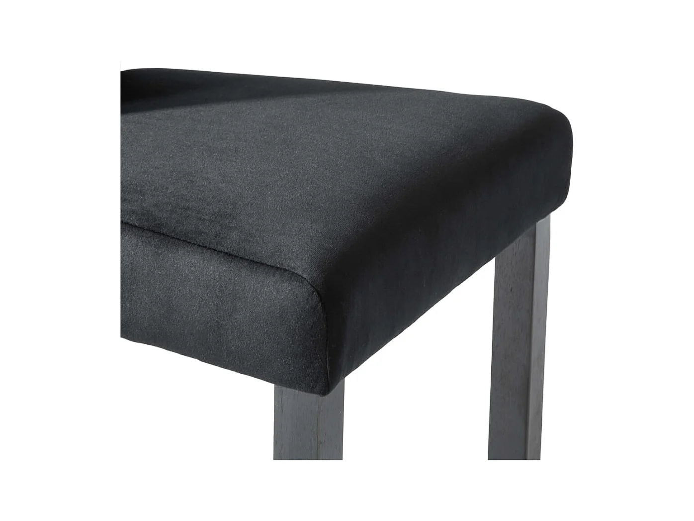 Juego de 6 sillas de comedor de terciopelo negro