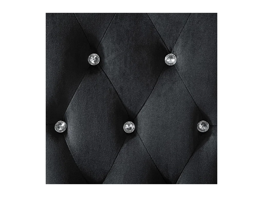 Juego de 6 sillas de comedor de terciopelo negro