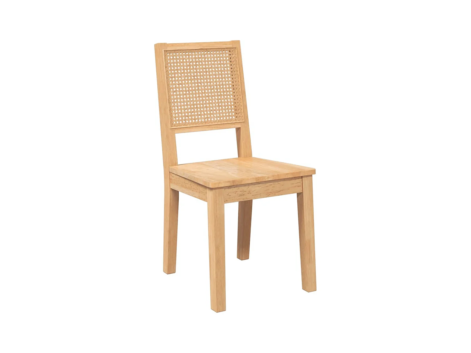 Chaises à manger 2 pcs bois massif caoutchouc