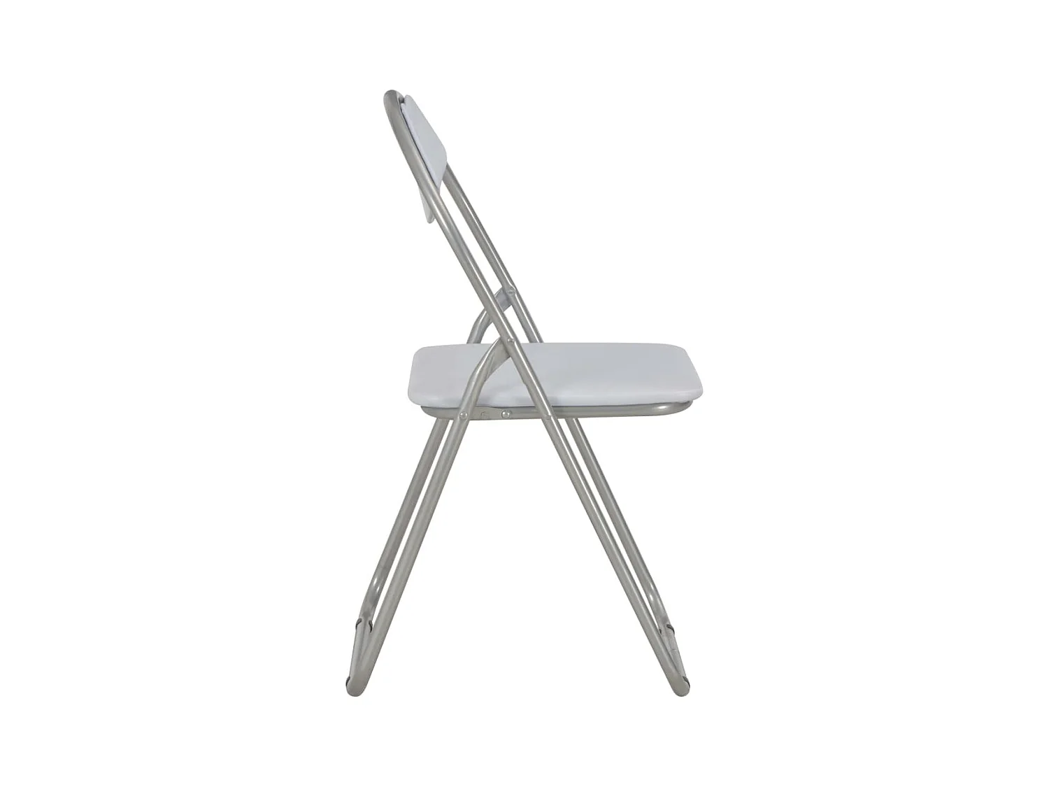 Chaises pliantes à manger lot de 2 blanc similicuir