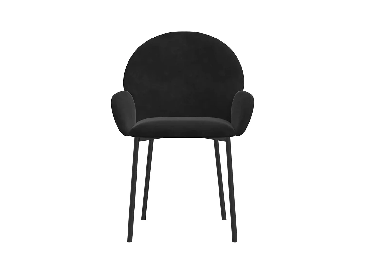 Eetkamerstoelen set van 2 Zwart Fluweel