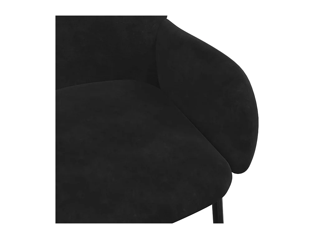 Eetkamerstoelen set van 2 Zwart Fluweel