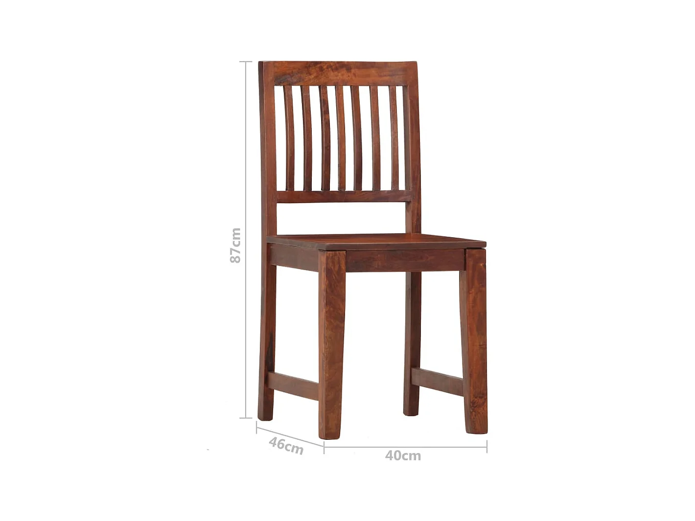 Juego de 4 sillas de comedor de madera maciza de mango