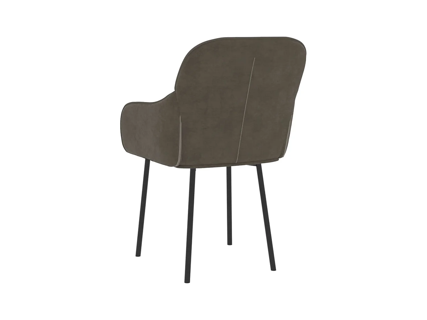 Set di 2 sedie da pranzo in velluto grigio scuro