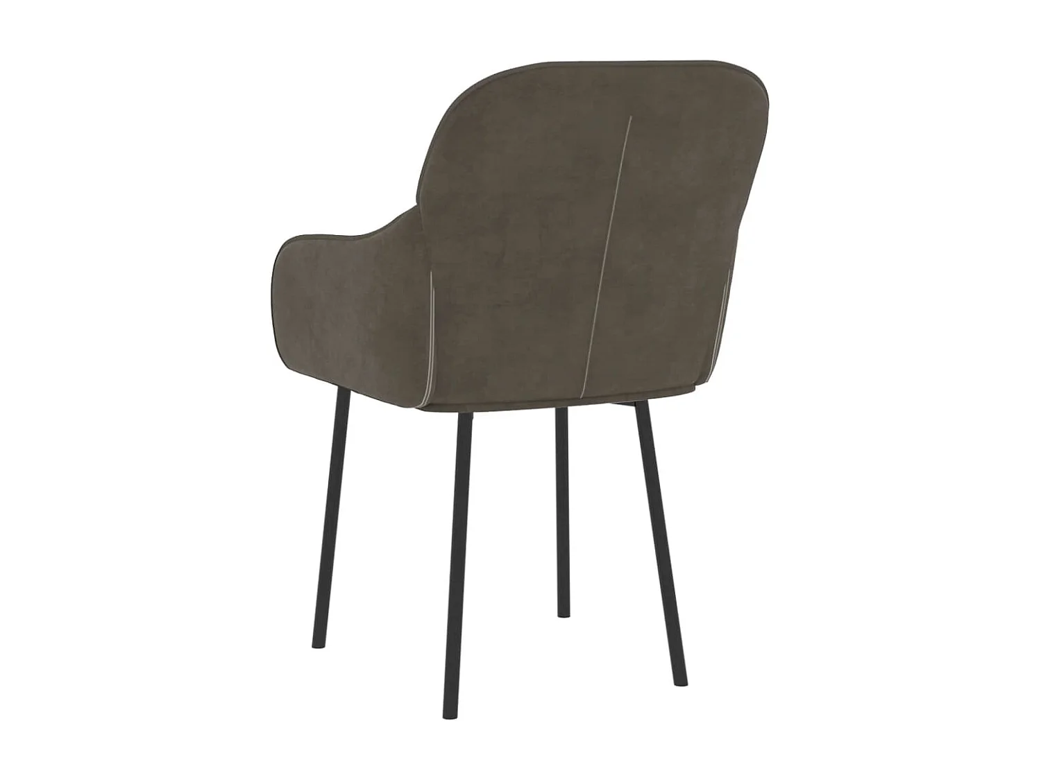 Chaises à manger lot de 2 Gris foncé Velours