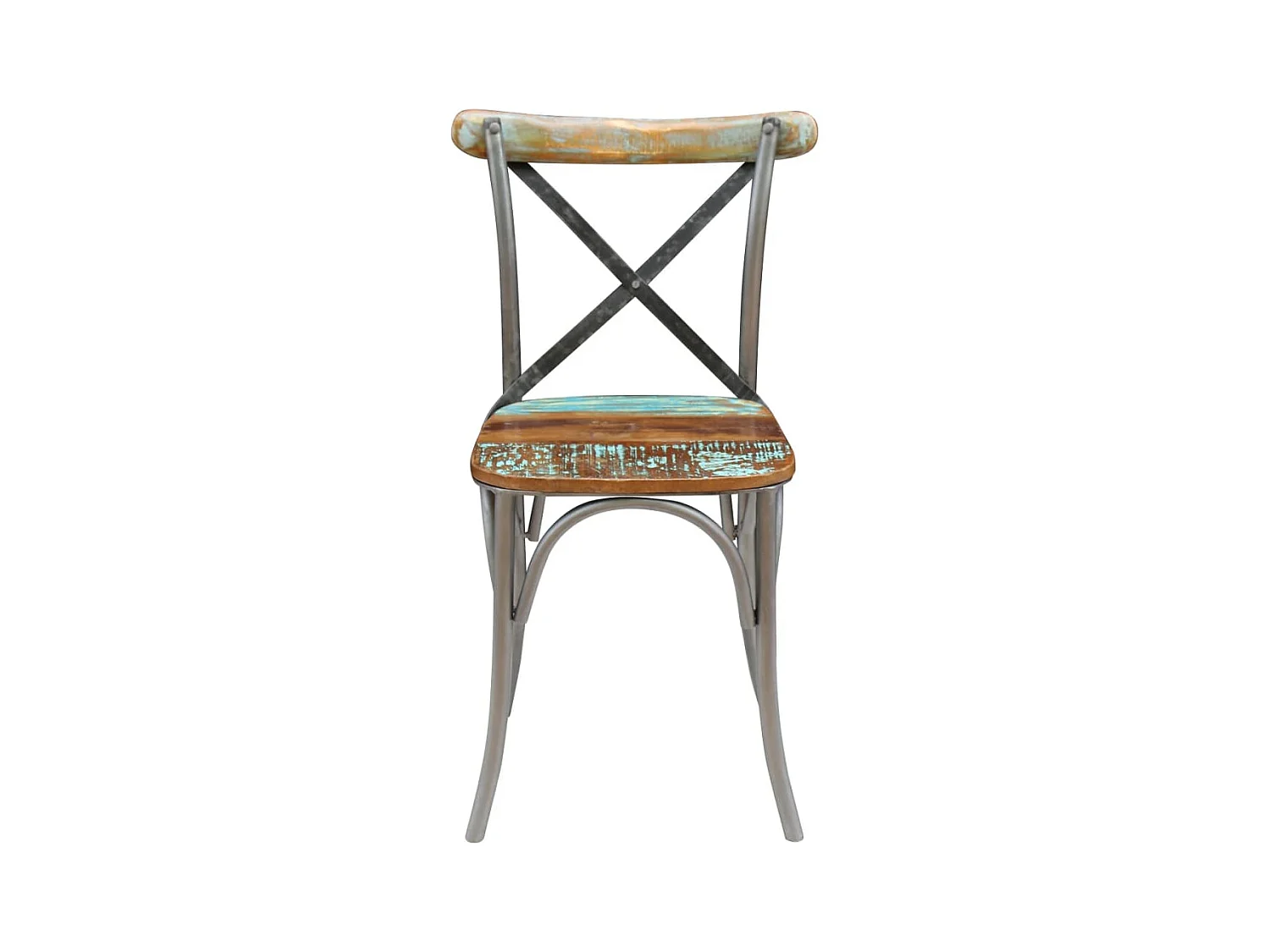 Chaises à manger lot de 2 bois de récupération solide
