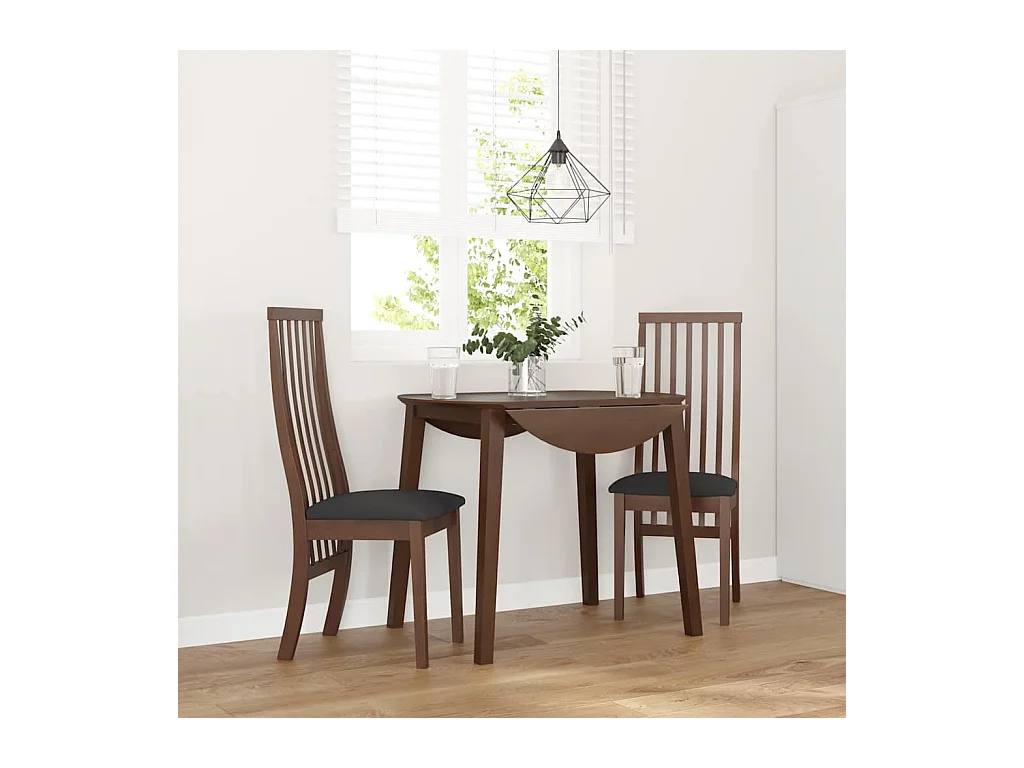 Cojines para sillas de comedor, 2 unidades, madera maciza marrón, caucho