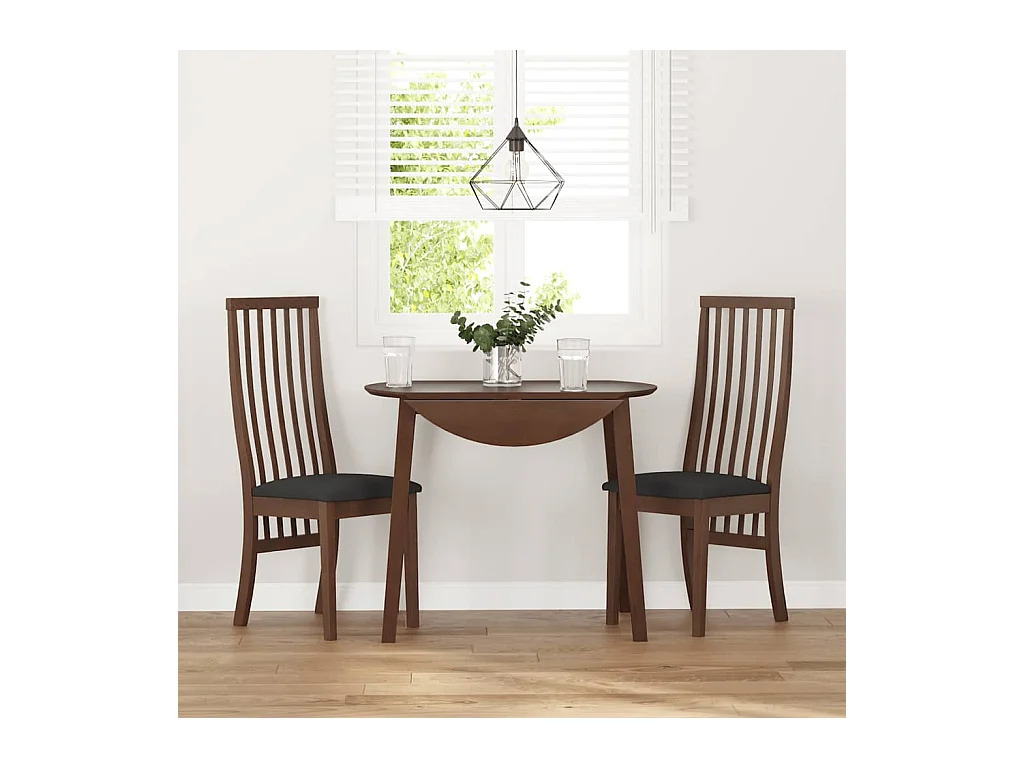 Cojines para sillas de comedor, 2 unidades, madera maciza marrón, caucho