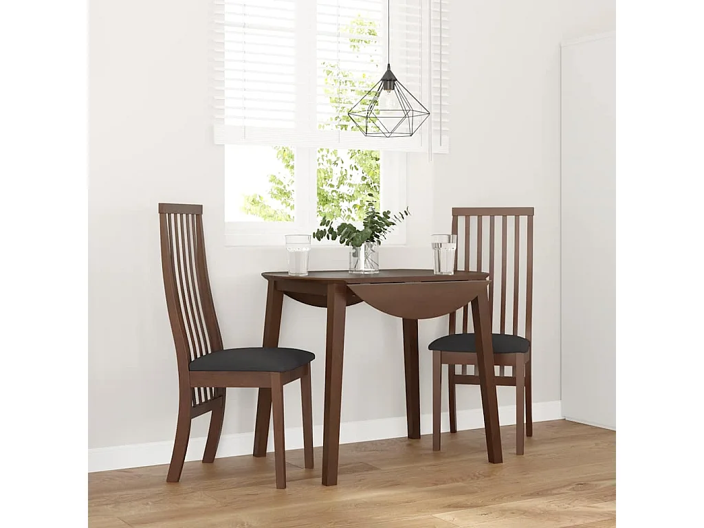 Cojines para sillas de comedor, 2 unidades, madera maciza marrón, caucho