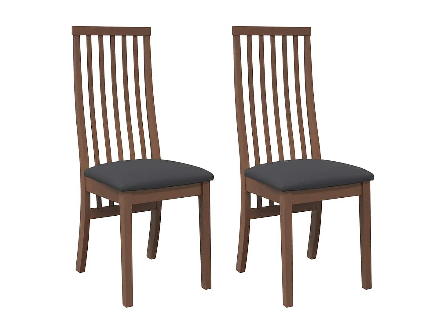 Cojines para sillas de comedor, 2 unidades, madera maciza marrón, caucho