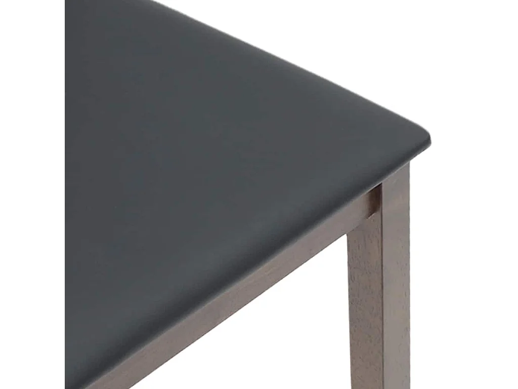 Cojines para sillas de comedor, 2 unidades, madera maciza marrón, caucho