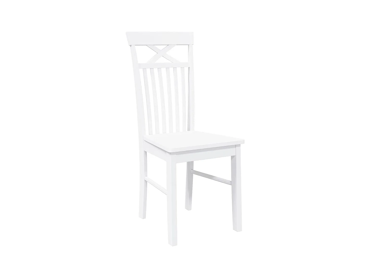 Chaises à manger 2 pcs blanc bois massif caoutchouc