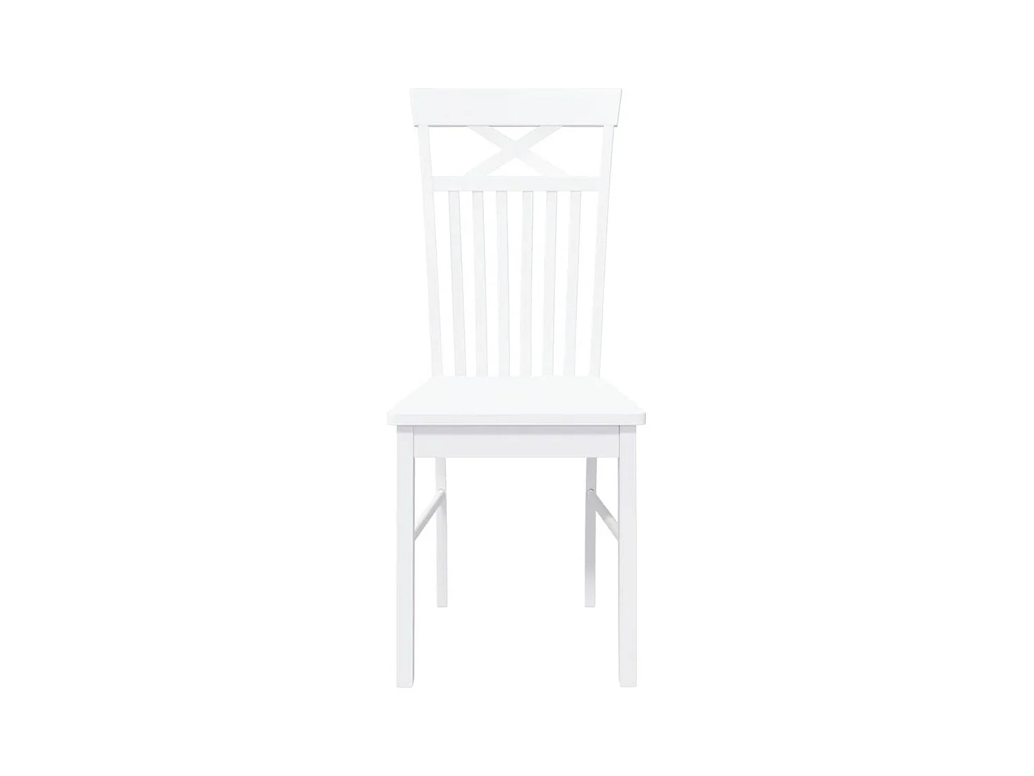 Chaises à manger 2 pcs blanc bois massif caoutchouc