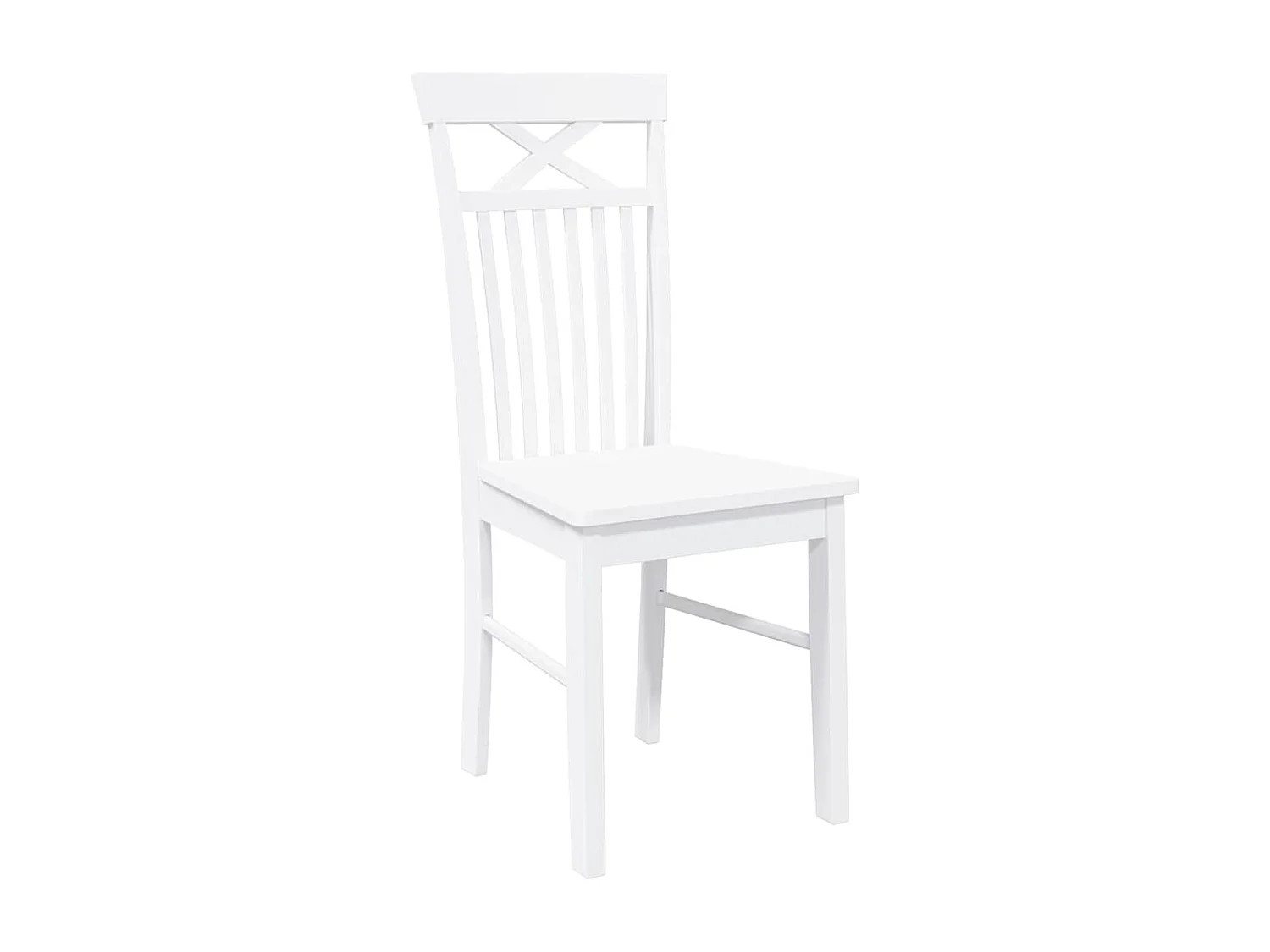 Chaises à manger 2 pcs blanc bois massif caoutchouc