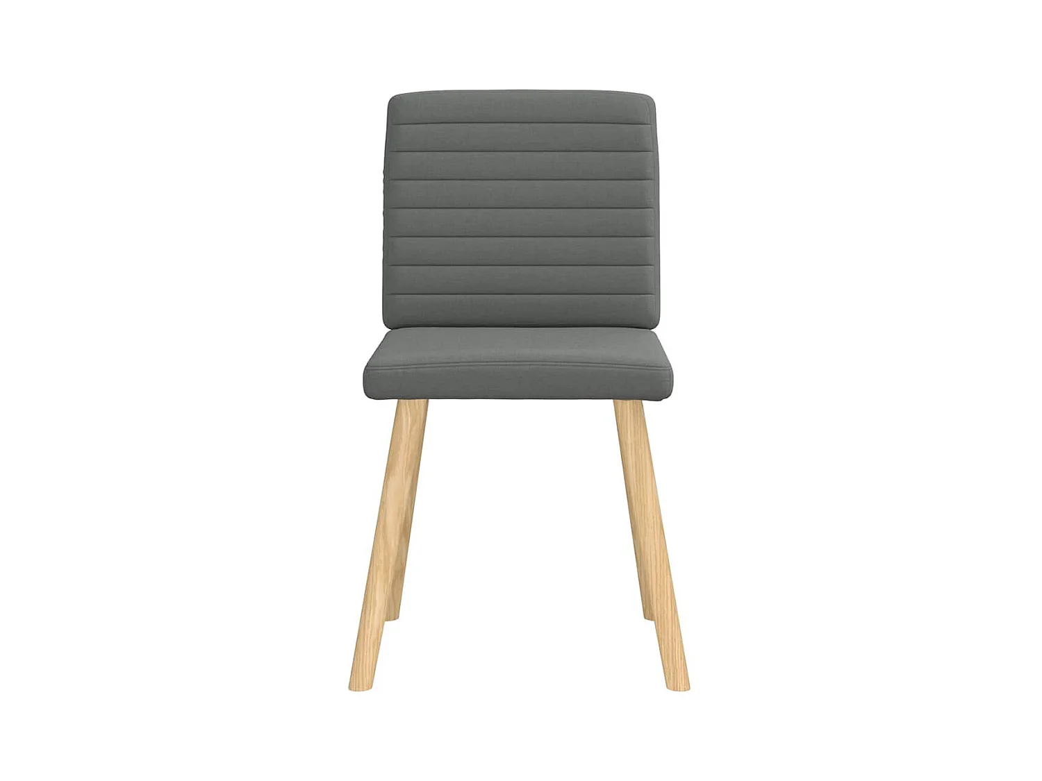 Eetkamerstoelen set van 4 donkergrijze stof