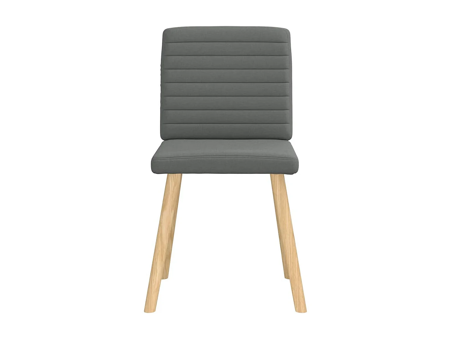 Set di 4 sedie da pranzo in tessuto grigio scuro