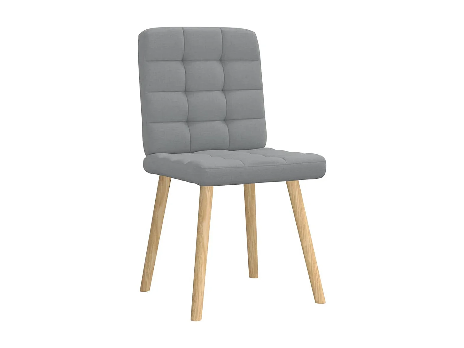 Set di 2 sedie da pranzo in tessuto grigio chiaro