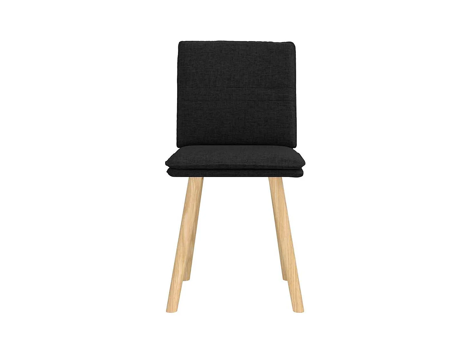 Juego de 2 sillas de comedor de tela negra