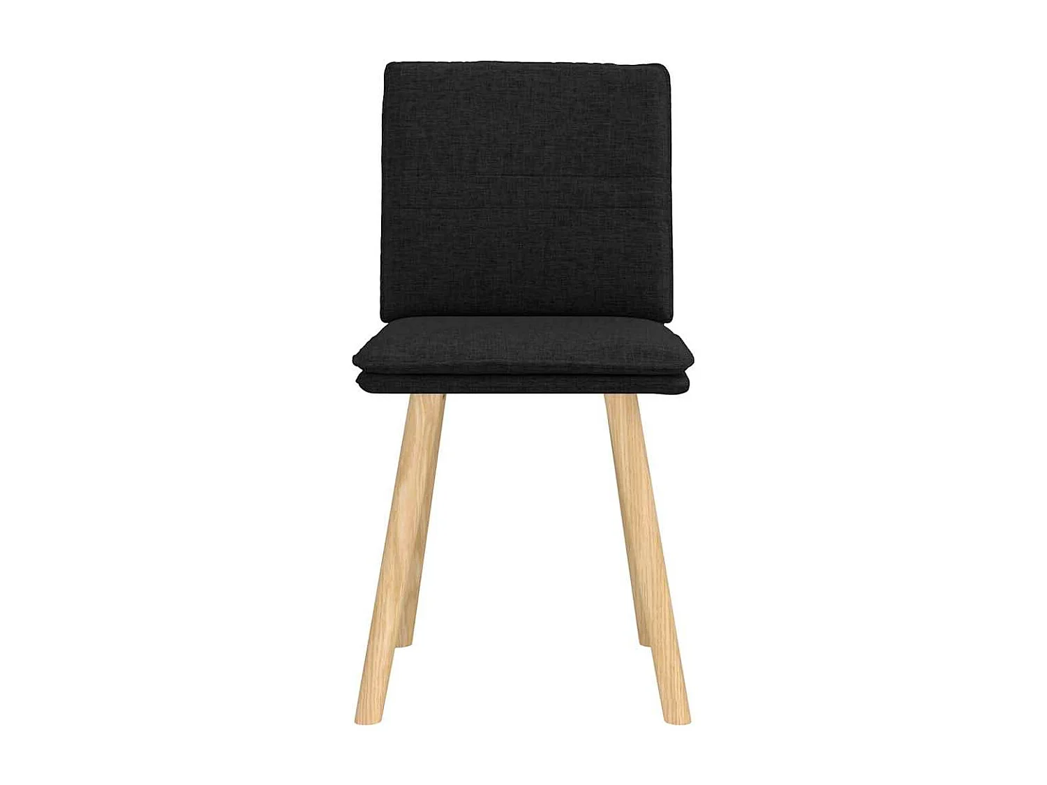 Chaises à manger lot de 2 noir tissu