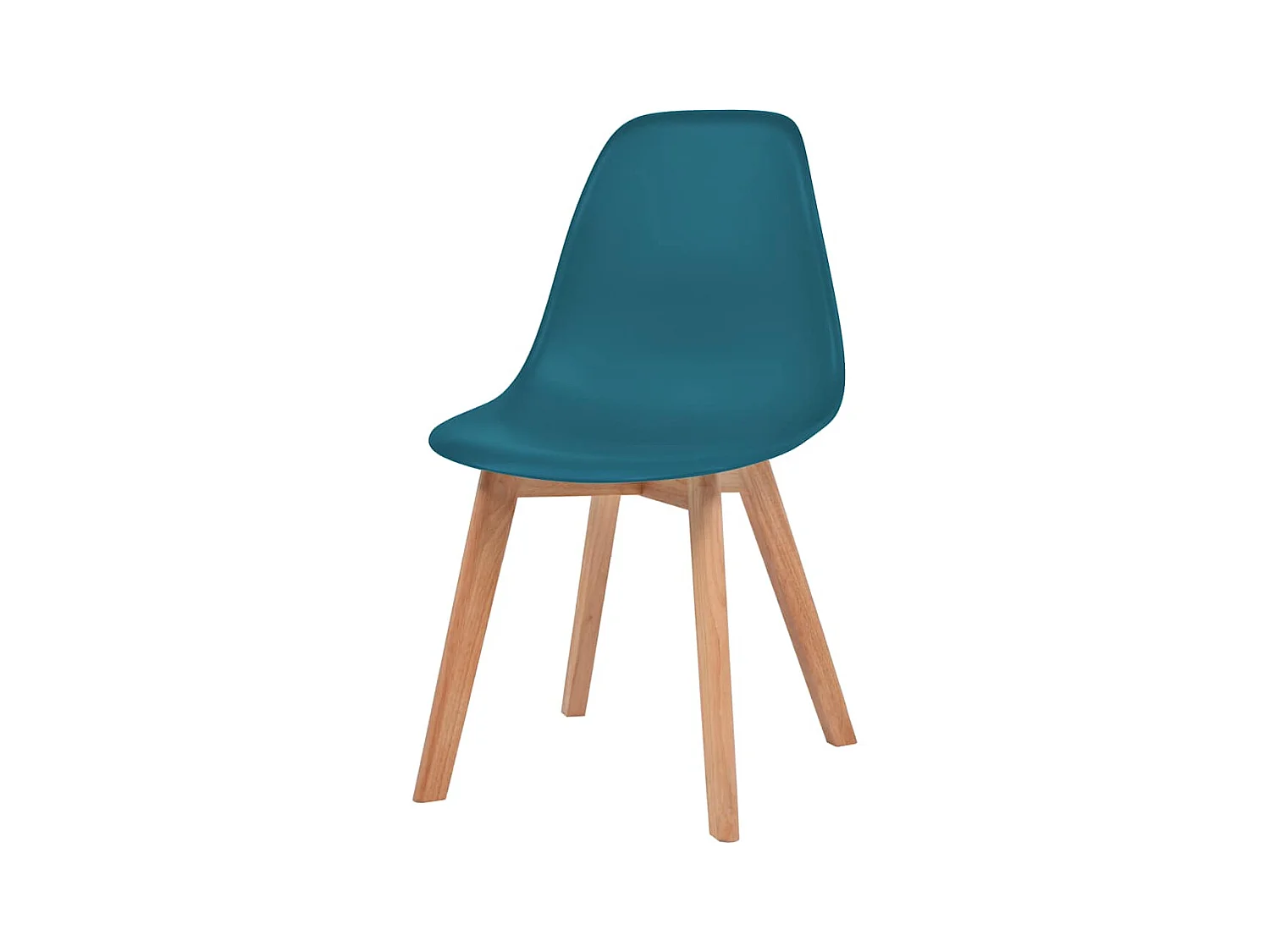 Chaises à manger lot de 6 Turquoise Plastique