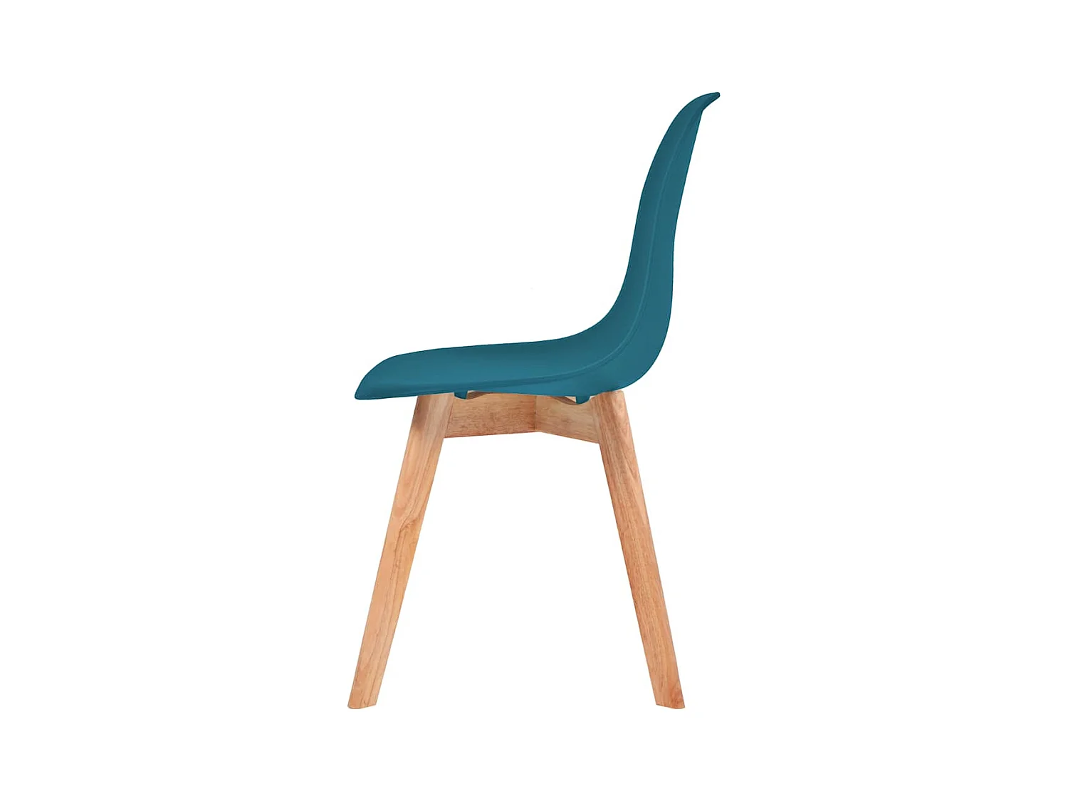 Chaises à manger lot de 6 Turquoise Plastique