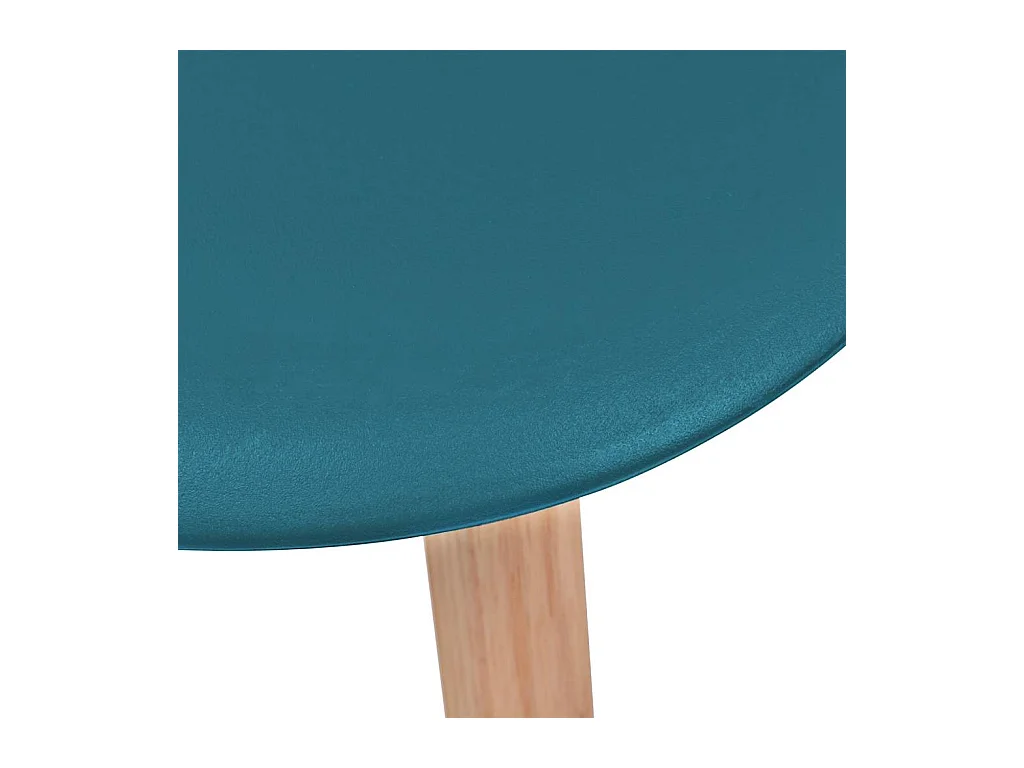 Chaises à manger lot de 6 Turquoise Plastique