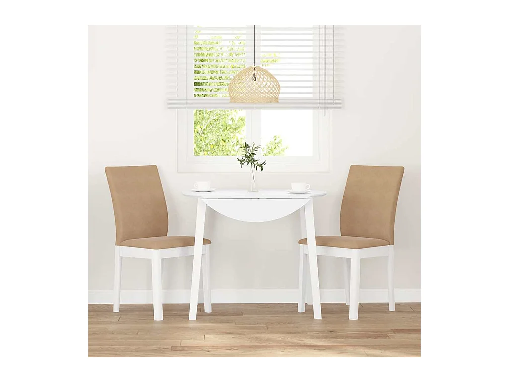 Cojines para sillas de comedor, 2 unidades, madera maciza blanca, caucho