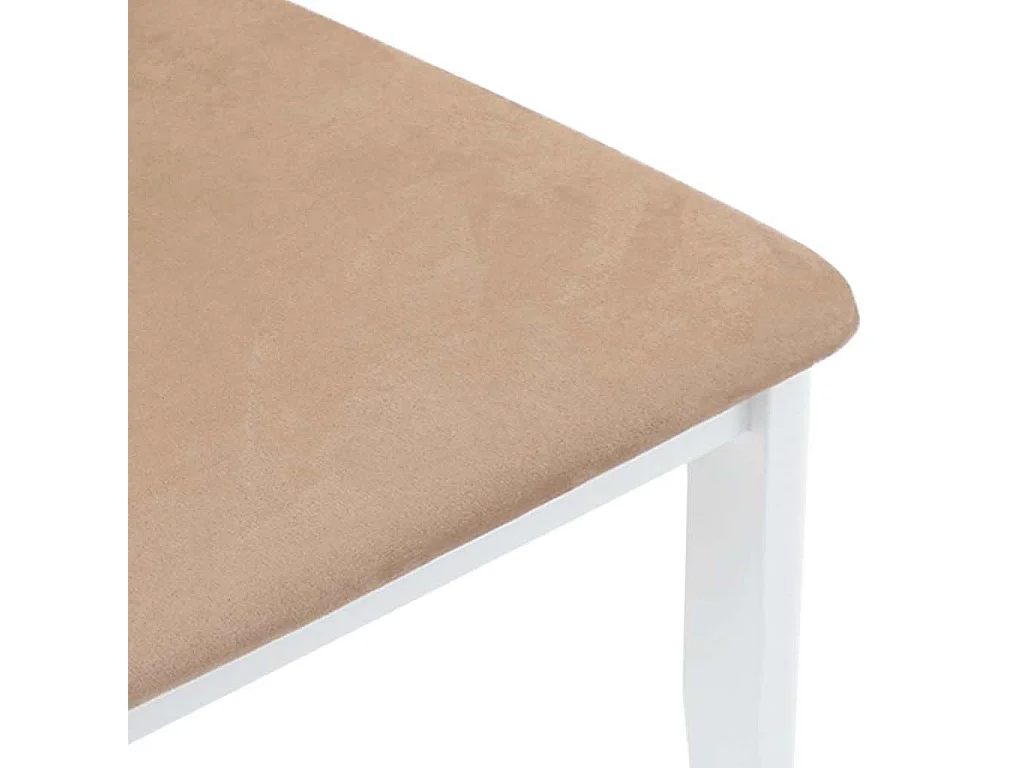 Cojines para sillas de comedor, 2 unidades, madera maciza blanca, caucho