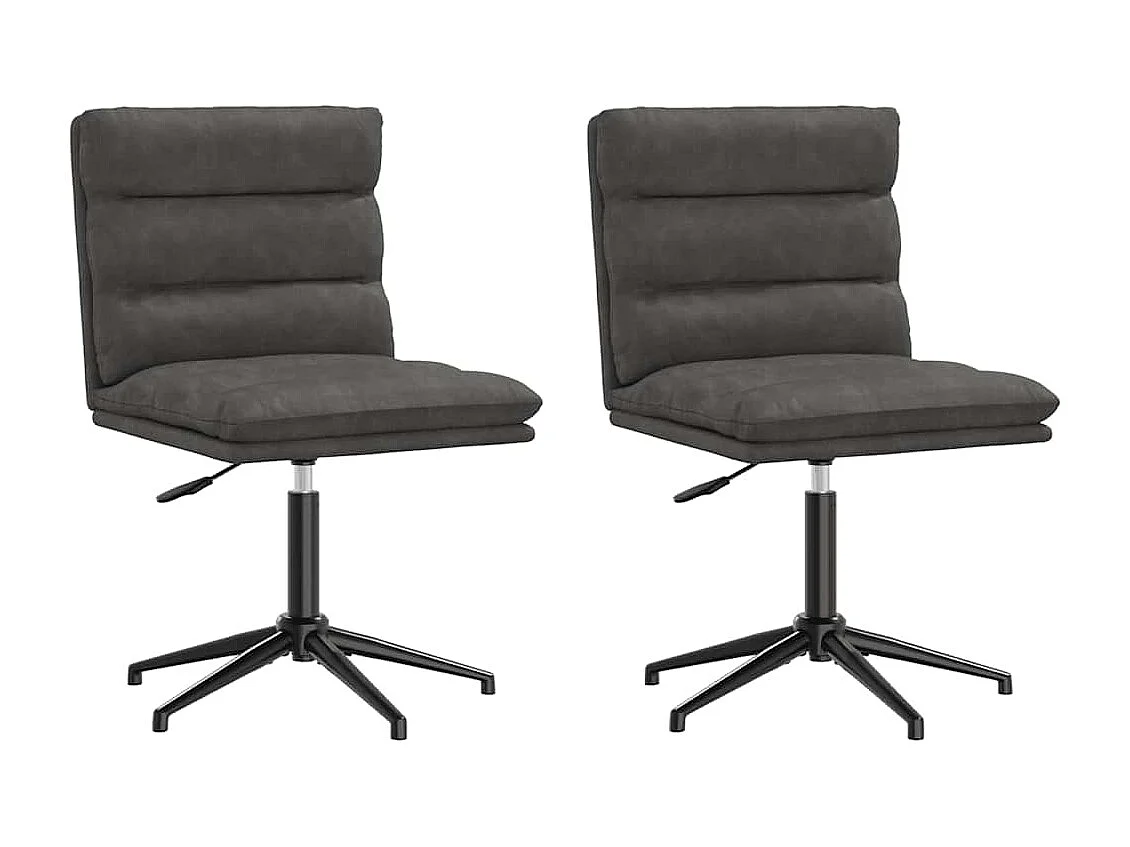 Chaises à manger lot de 2 noir similicuir