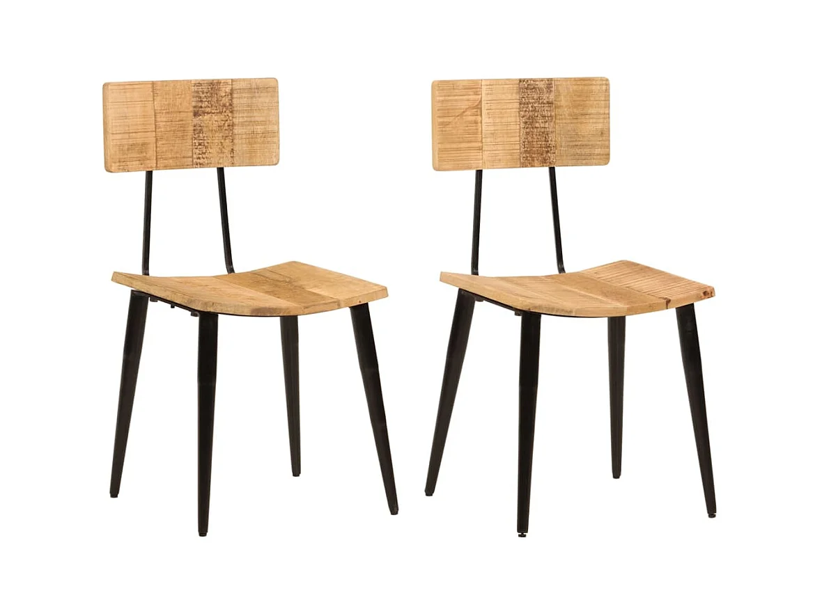 Chaises à manger lot de 2 44x40x80 cm Bois de manguier solide