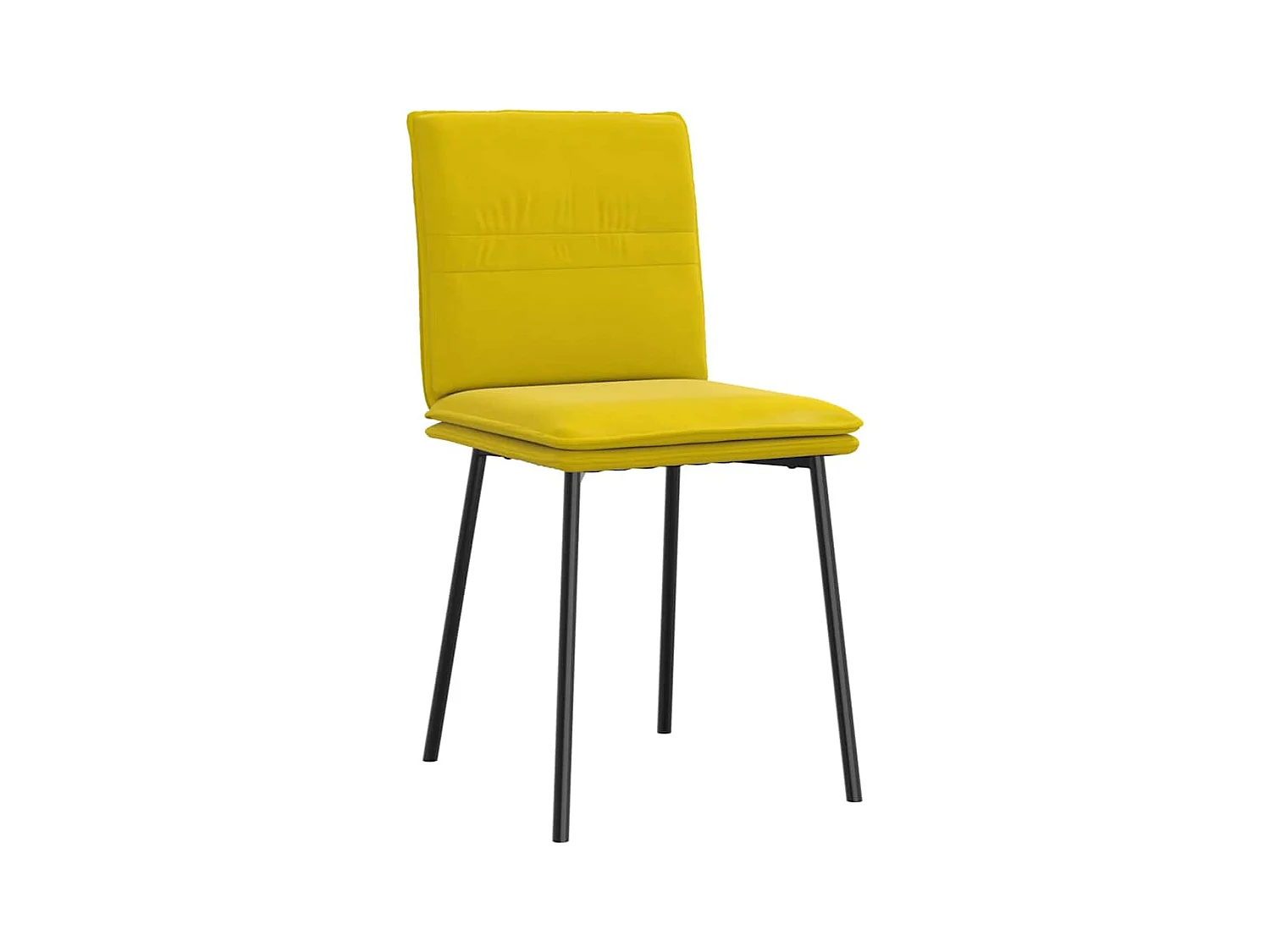 Chaises à manger lot de 2 Jaune Velours