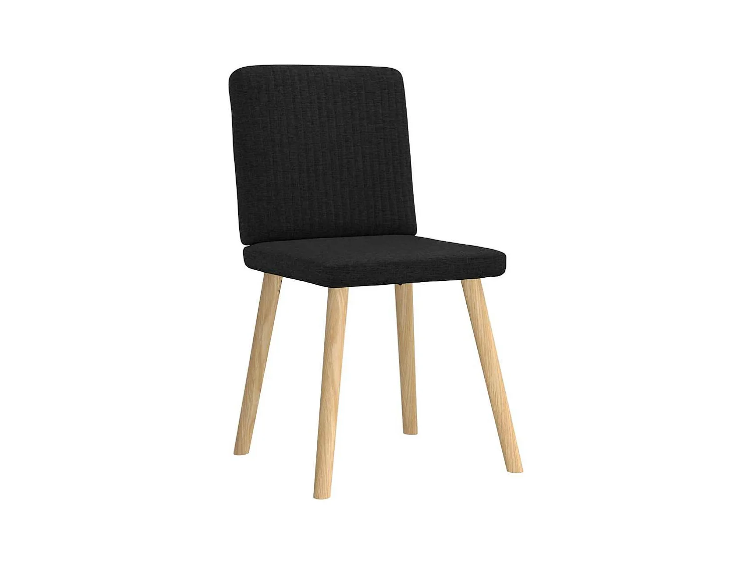 Eetkamerstoelen set van 6 zwarte stof