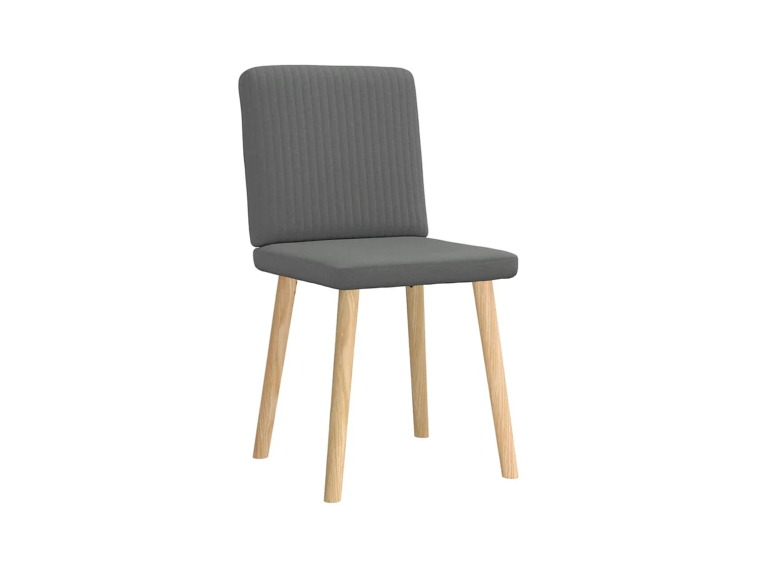 Eetkamerstoelen set van 2 donkergrijze stof