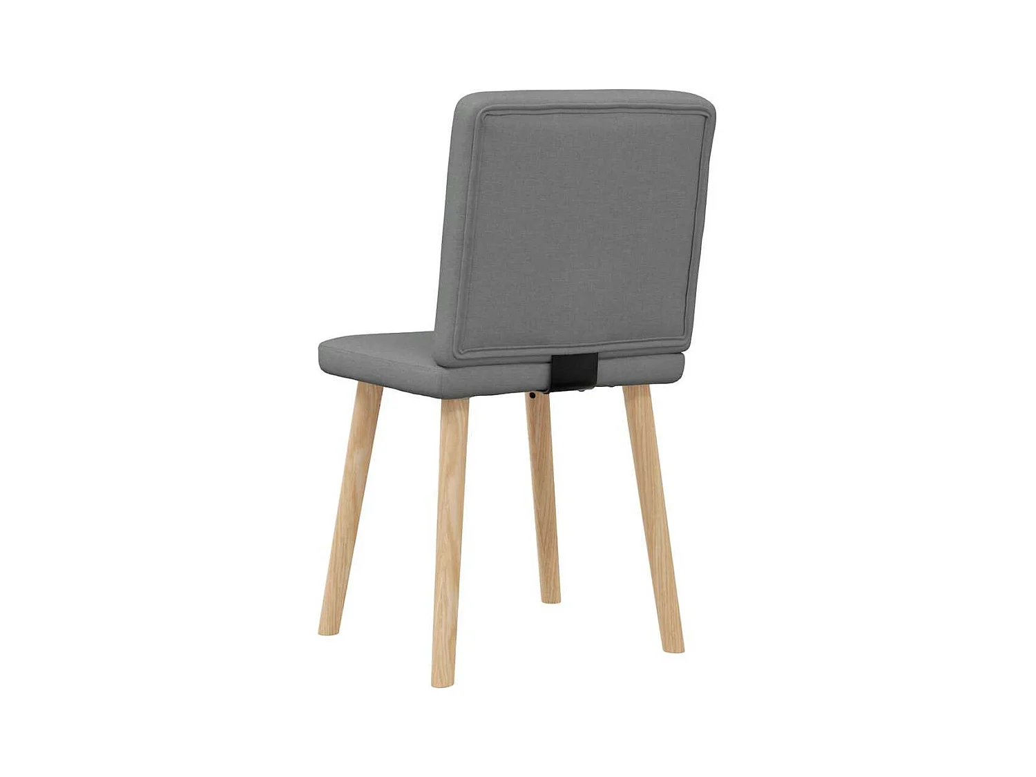 Eetkamerstoelen set van 2 donkergrijze stof