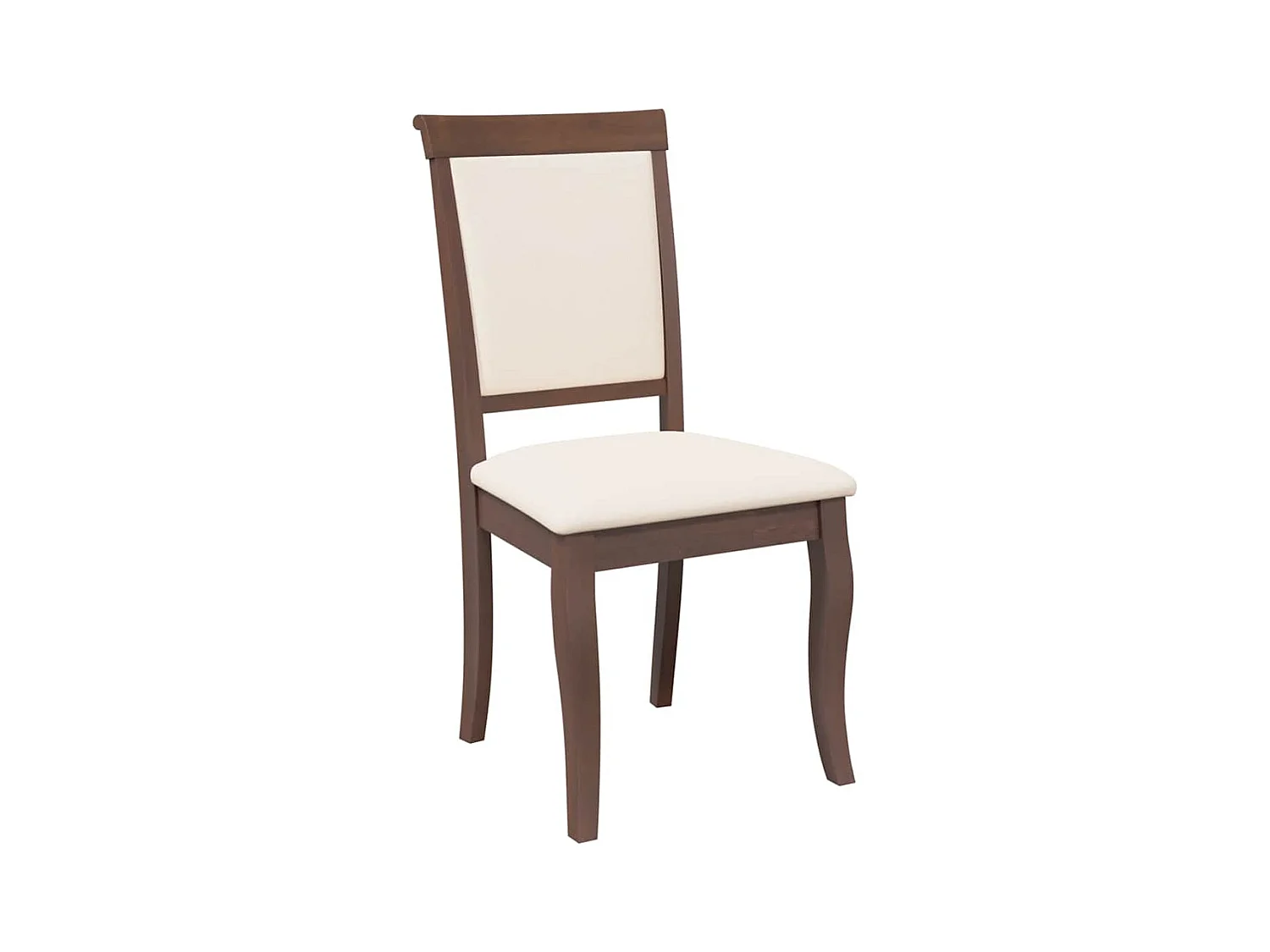 Chaises à manger coussins 2 pcs marron bois massif caoutchouc