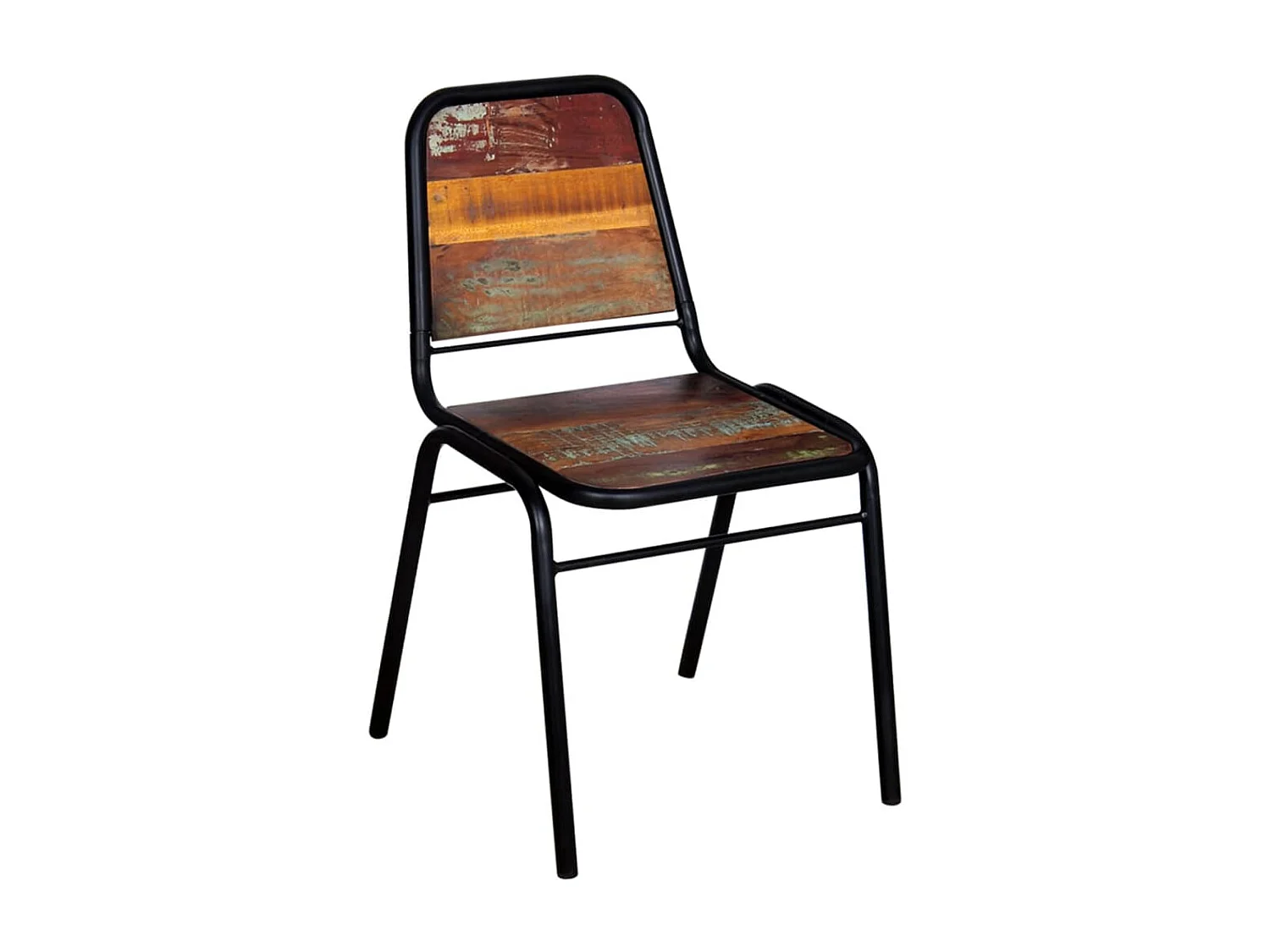 Chaises à manger lot de 6 bois de récupération solide