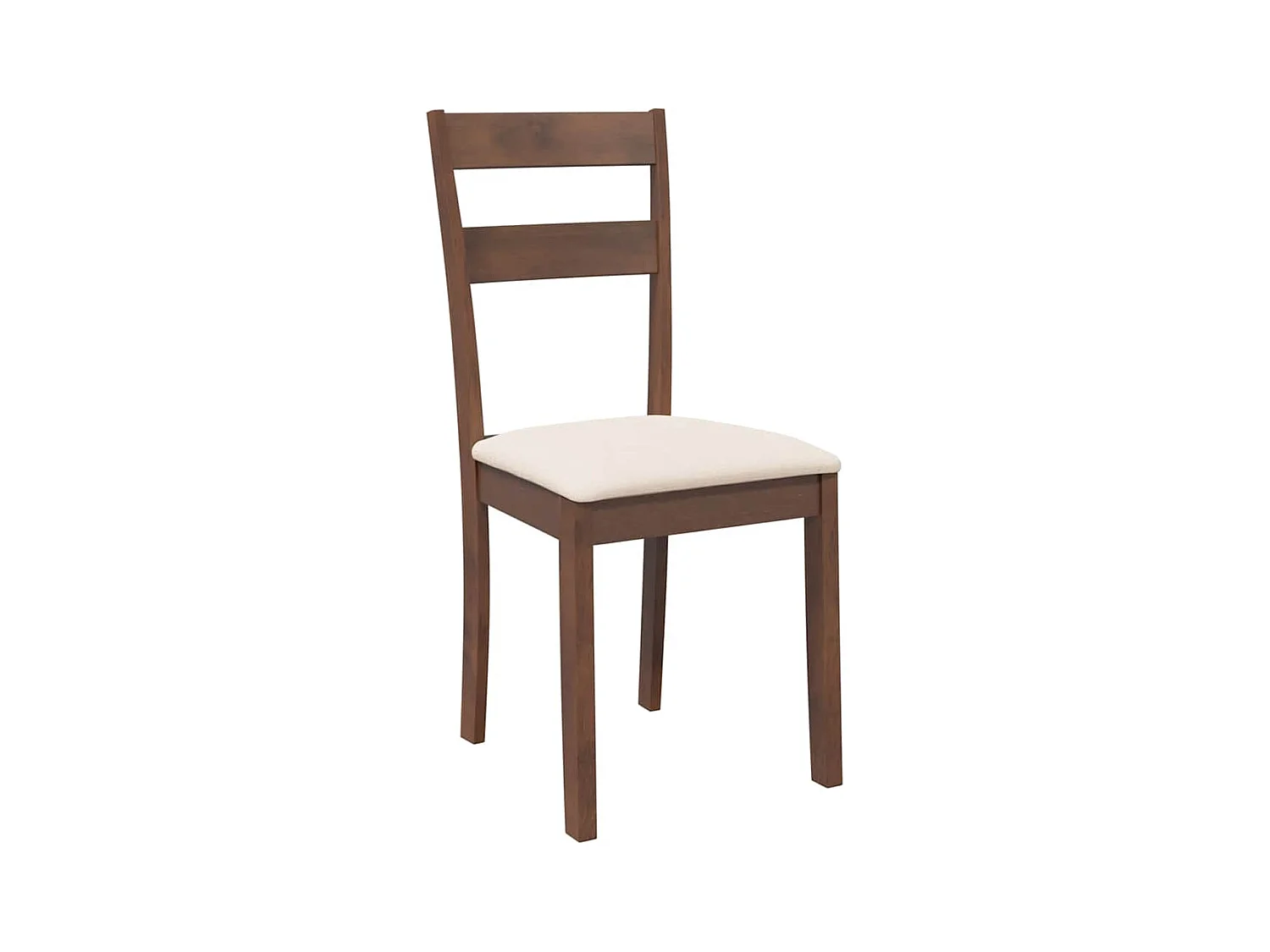 Chaises à manger coussins 2 pcs marron bois massif caoutchouc