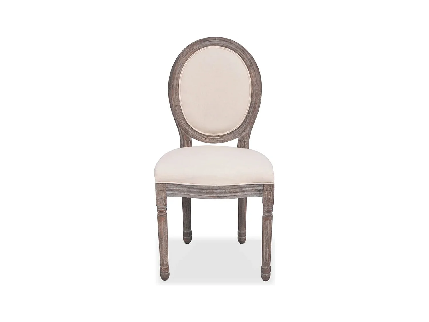 Chaises à manger lot de 4 crème tissu